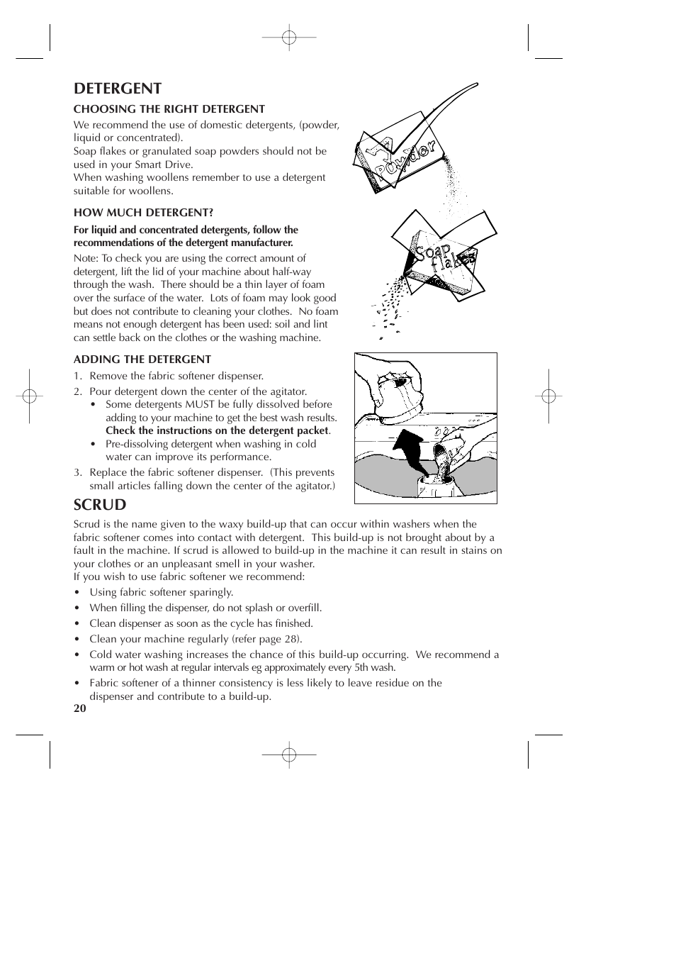 Detergent, Scrud | Fisher & Paykel Smart Drive GWLO8 User Manual | Page 22 / 40