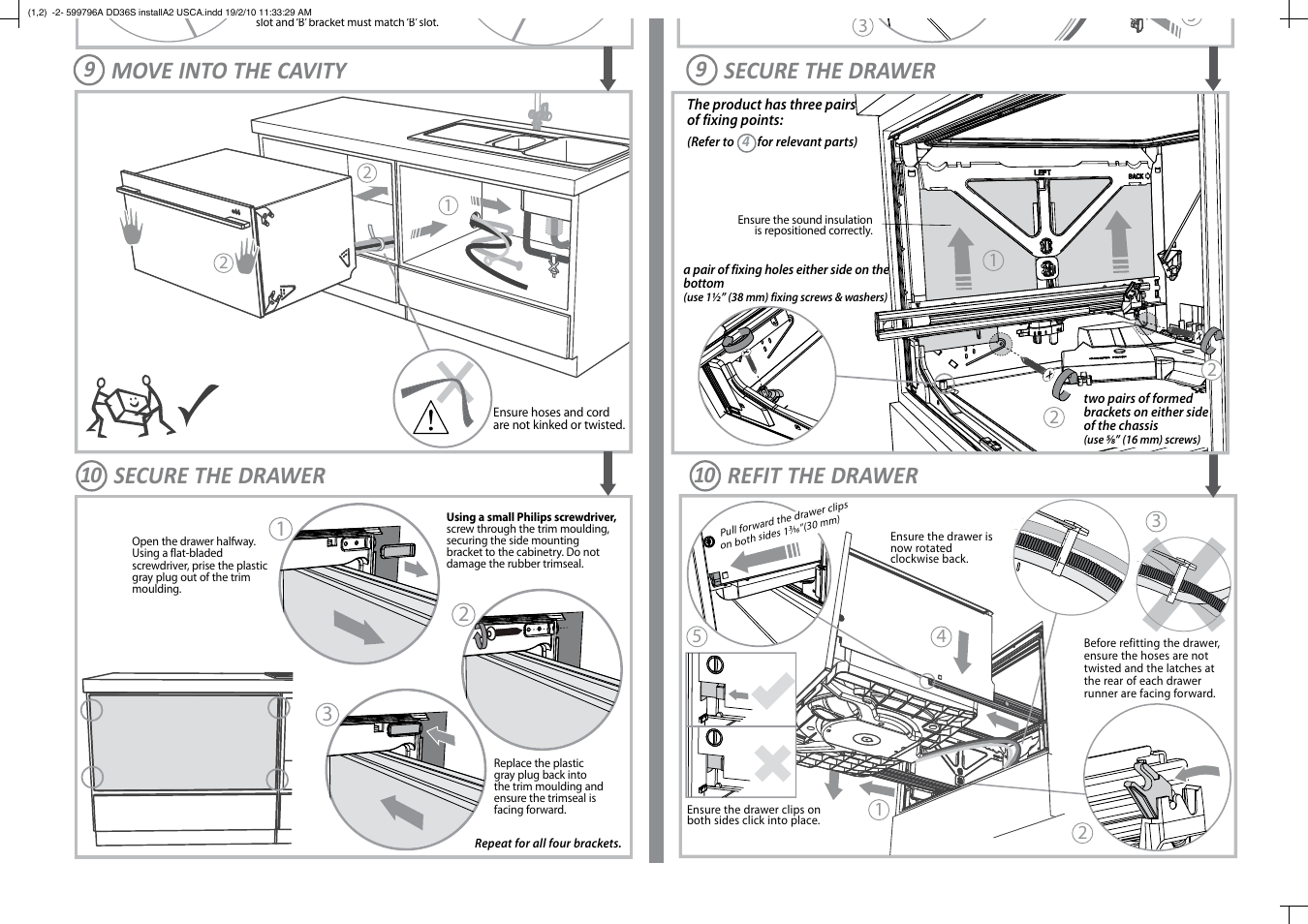 Fisher & Paykel DD36S User Manual | Page 6 / 8