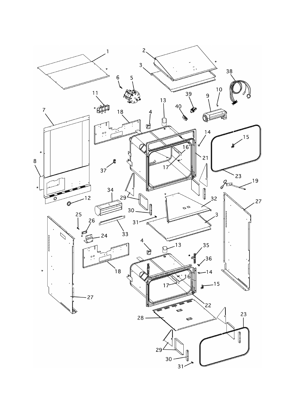 Built in double chassis assembly | Fisher & Paykel BI600XC User Manual | Page 16 / 35