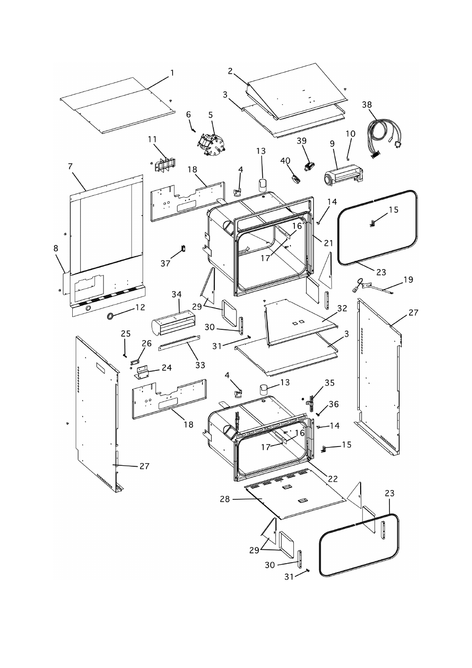 Built in double chassis assembly | Fisher & Paykel BI600XC User Manual | Page 20 / 35