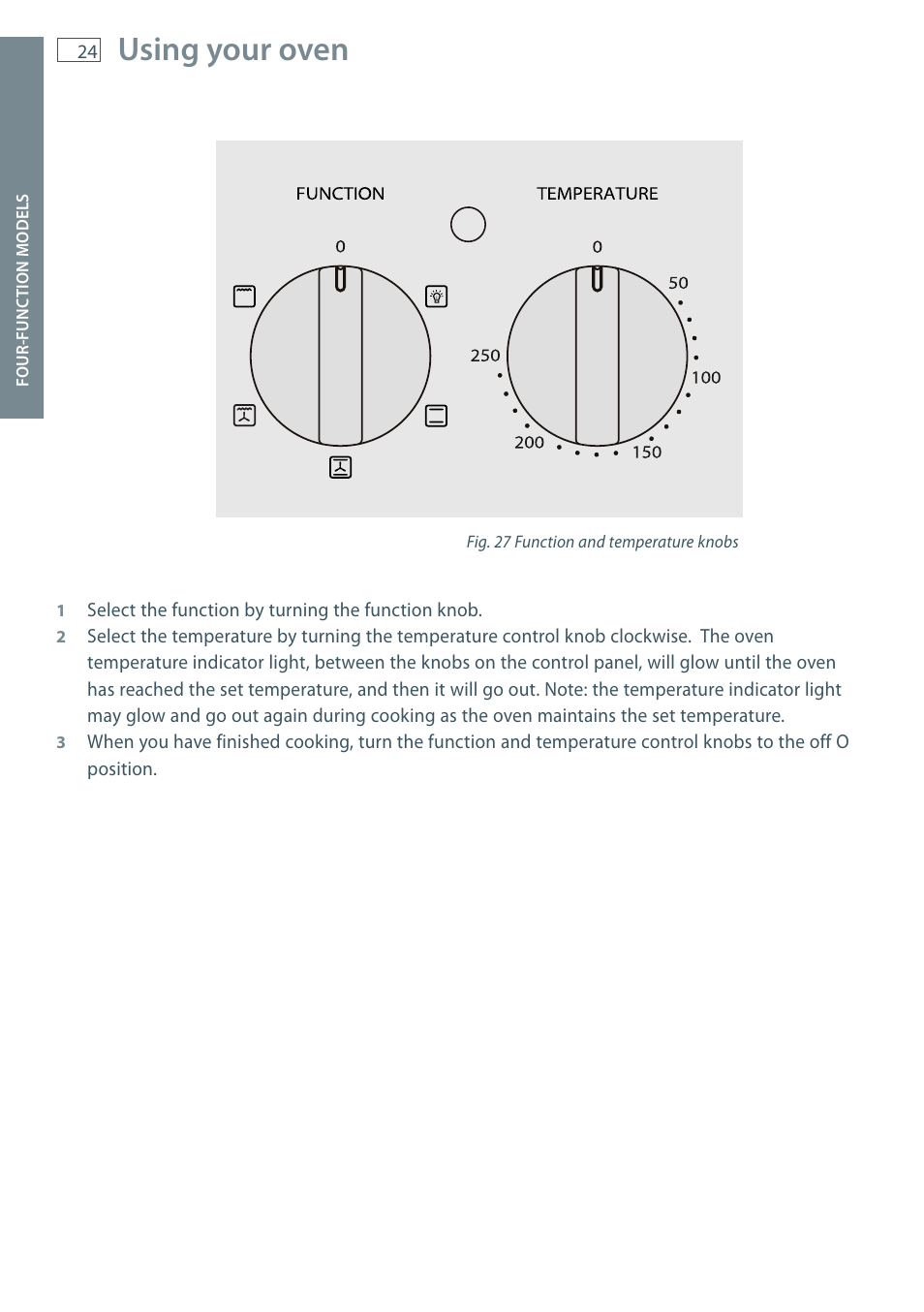 Using your oven | Fisher & Paykel OR90 User Manual | Page 26 / 44
