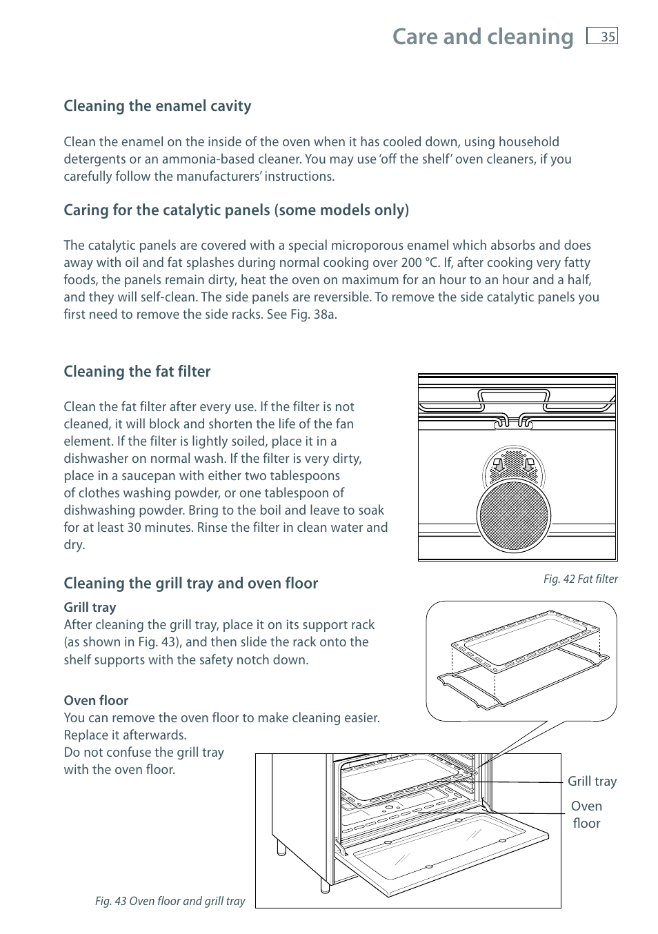 Care and cleaning | Fisher & Paykel OR90 User Manual | Page 37 / 44