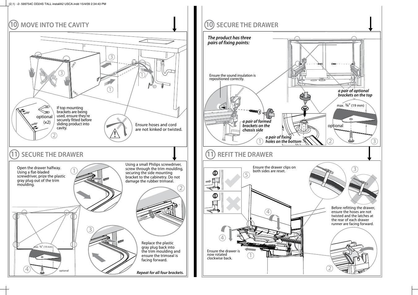 Fisher & Paykel DD24ST User Manual | Page 7 / 9
