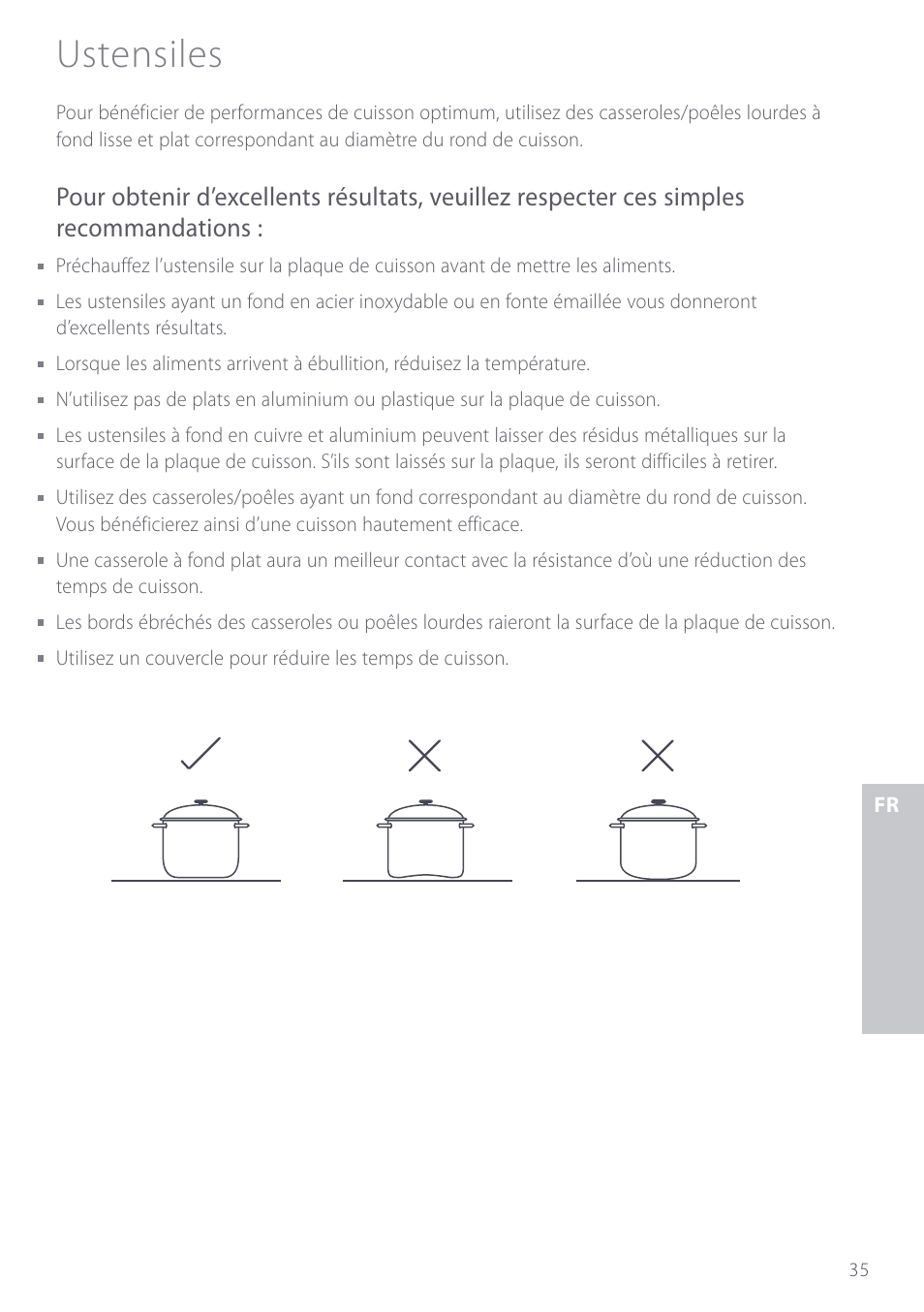 Ustensiles | Fisher & Paykel CE901 User Manual | Page 37 / 48