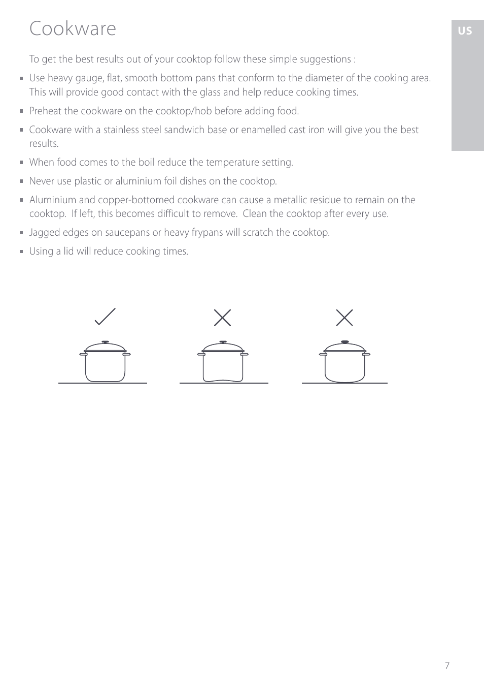 Cookware | Fisher & Paykel CE901 User Manual | Page 9 / 48