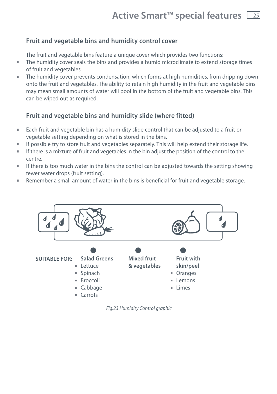 Active smart™ special features | Fisher & Paykel RF610A User Manual | Page 27 / 52