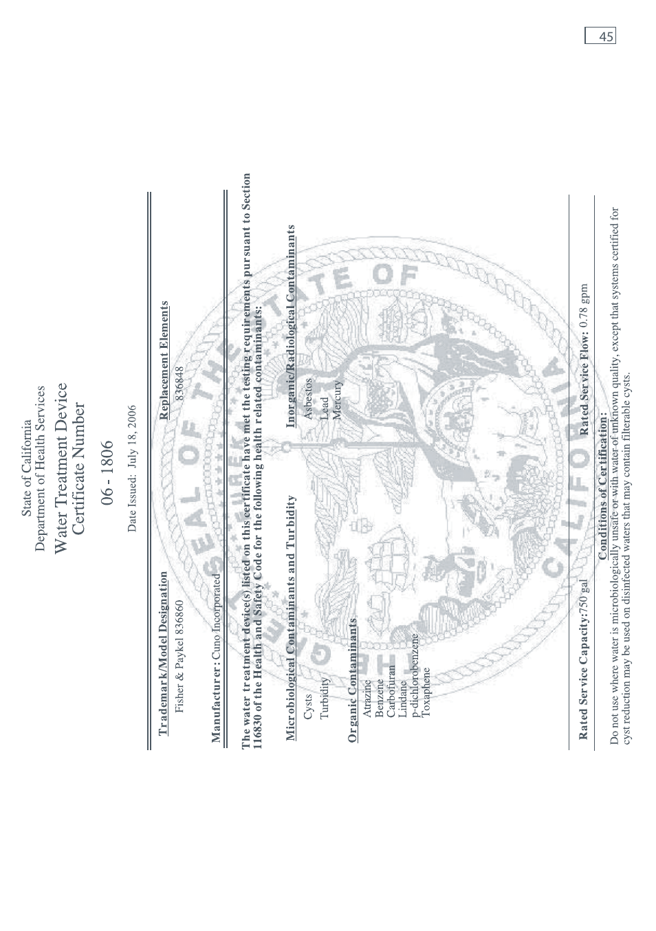 Fisher & Paykel RF610A User Manual | Page 47 / 52