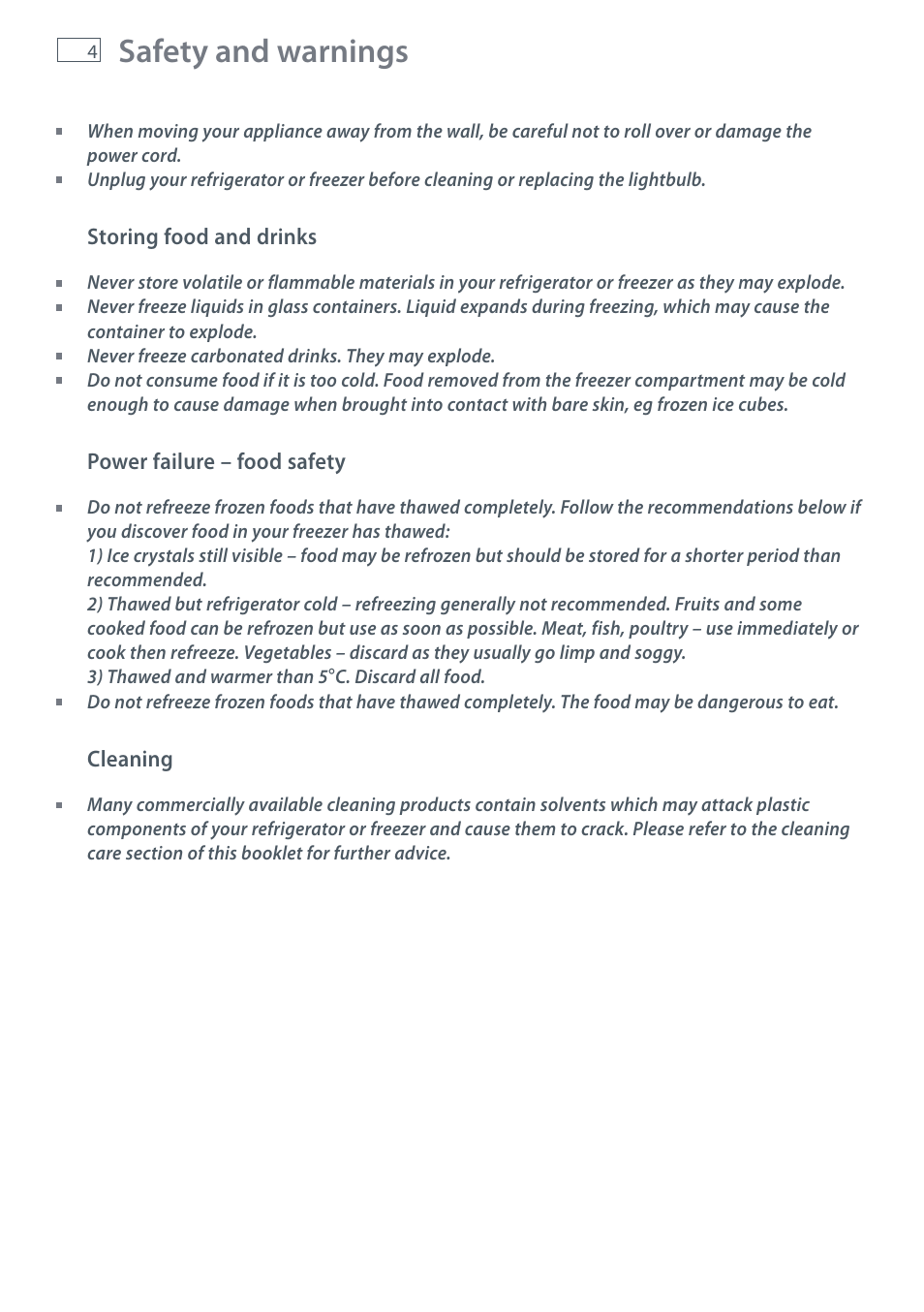 Safety and warnings | Fisher & Paykel RF610A User Manual | Page 6 / 52