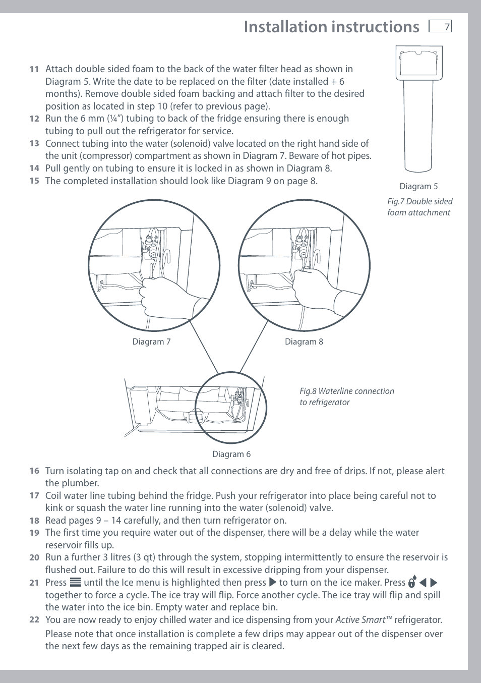 Installation instructions | Fisher & Paykel RF610A User Manual | Page 9 / 52