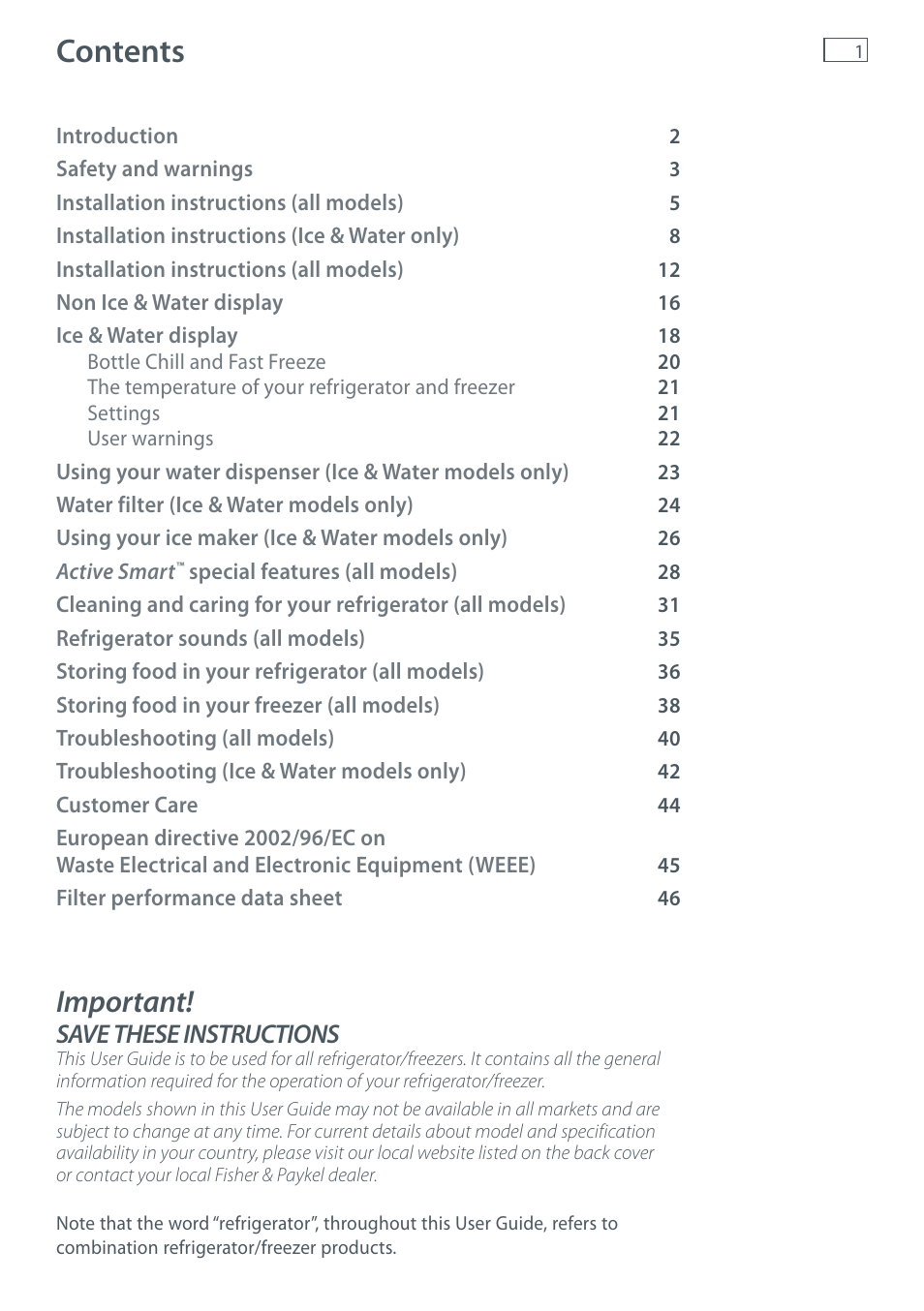 Fisher & Paykel E411T User Manual | Page 3 / 52