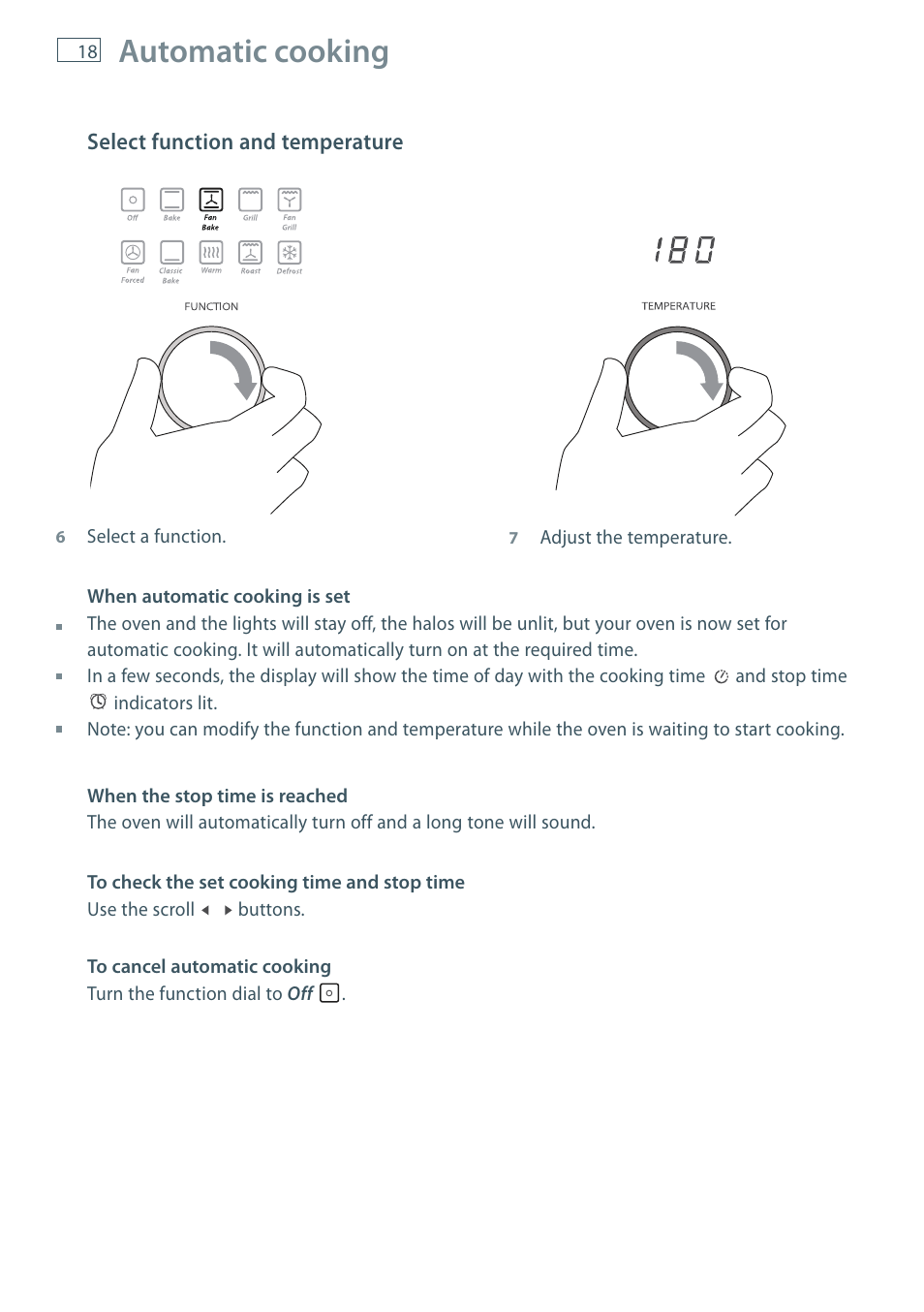 Automatic cooking | Fisher & Paykel OB60S9DE User Manual | Page 20 / 44