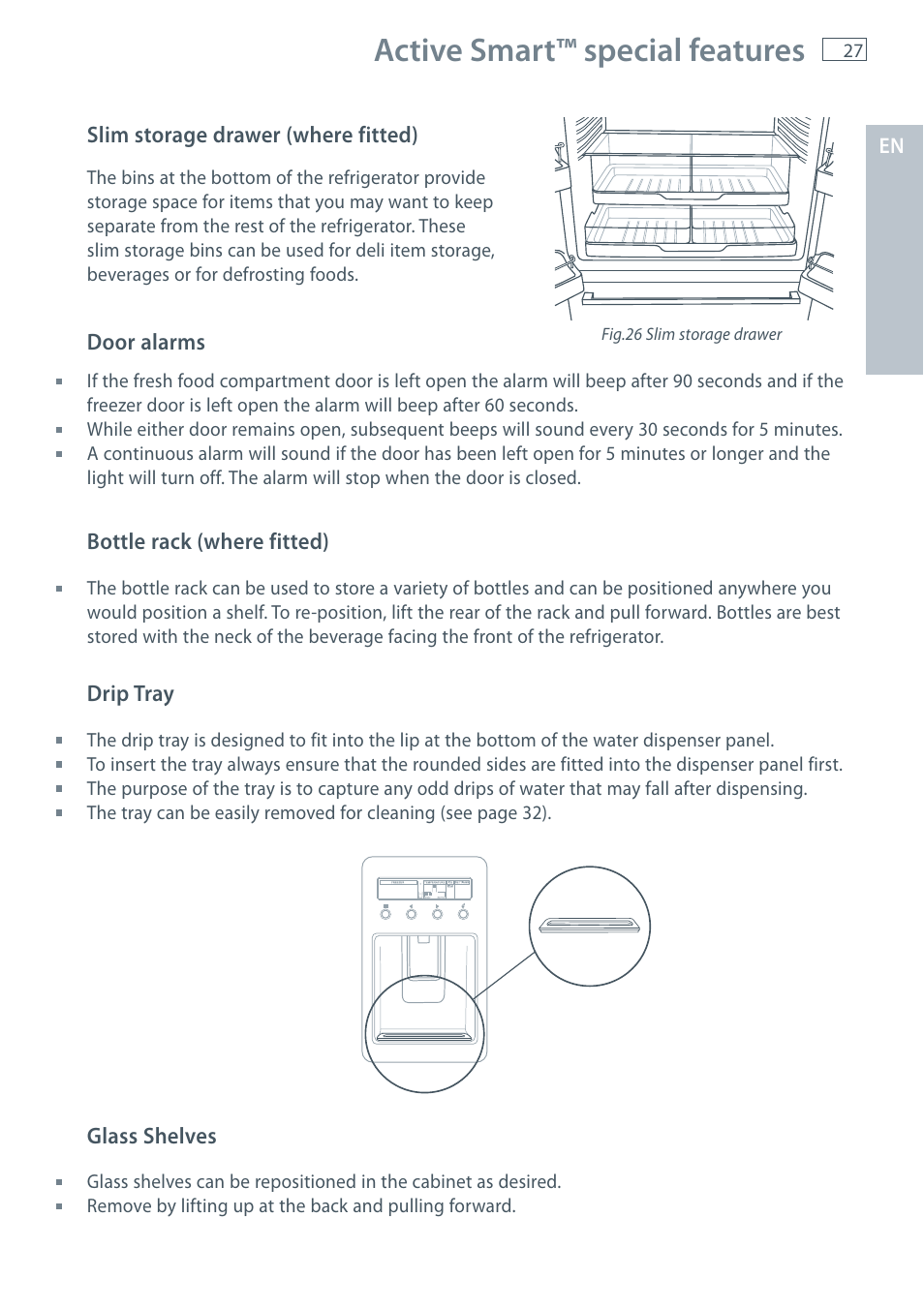 Active smart™ special features | Fisher & Paykel E522B User Manual | Page 29 / 144