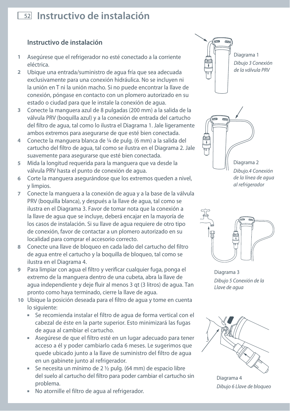 Instructivo de instalación | Fisher & Paykel E522B User Manual | Page 54 / 144