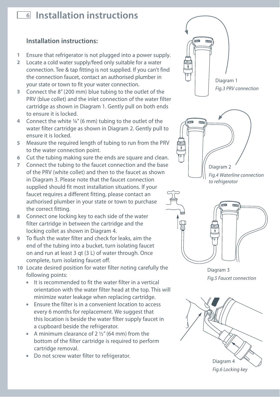 Installation instructions | Fisher & Paykel E522B User Manual | Page 8 / 144