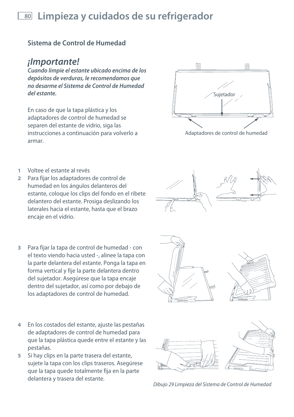 Limpieza y cuidados de su refrigerador, Importante | Fisher & Paykel E522B User Manual | Page 82 / 144