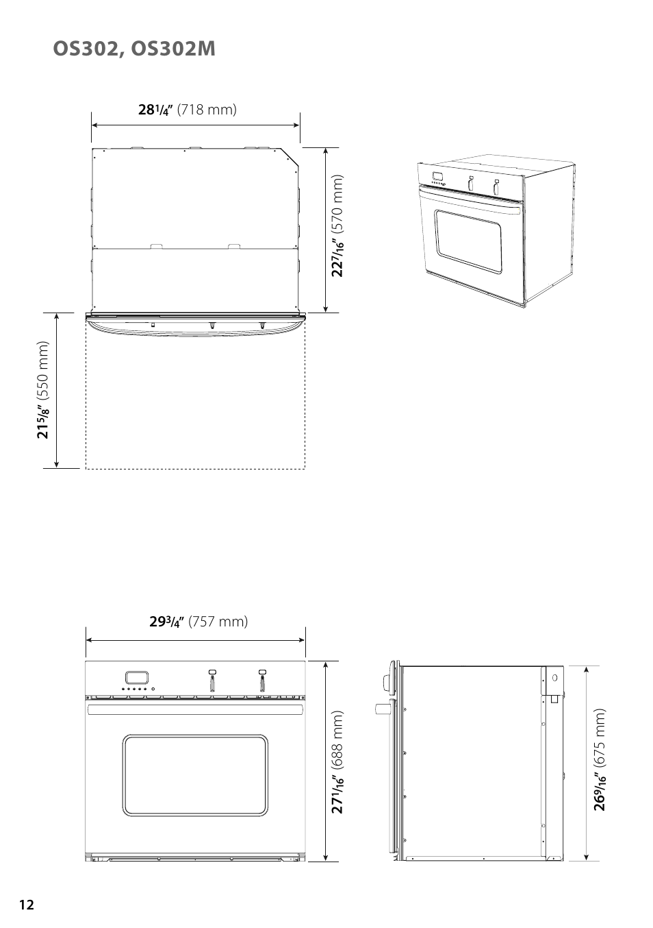 Fisher & Paykel OD302 User Manual | Page 12 / 32