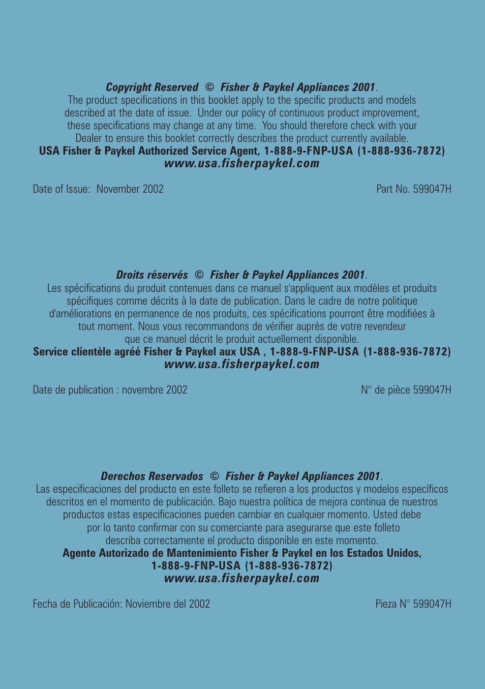 Fisher & Paykel GC901M User Manual | Page 24 / 24