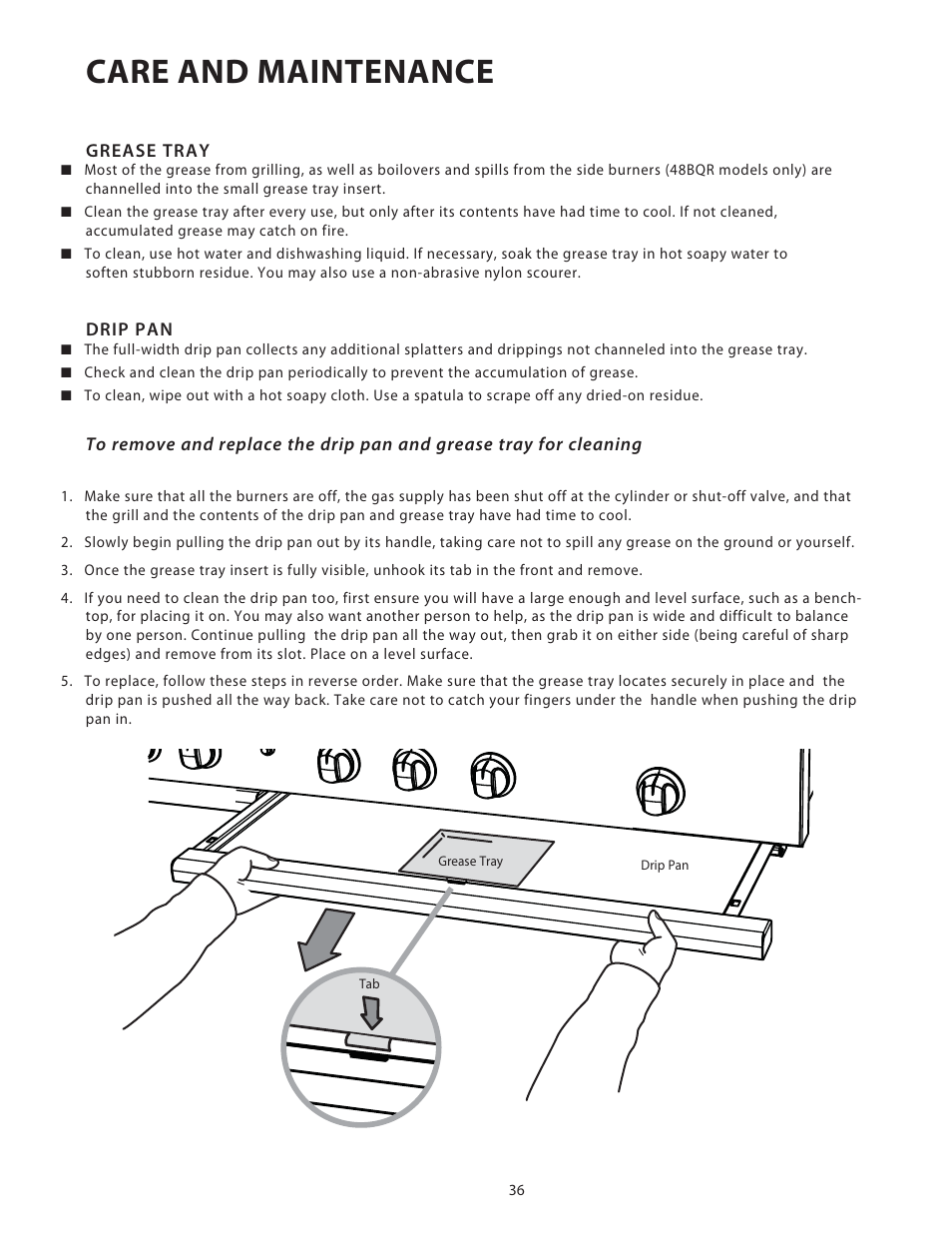 Care and maintenance | Fisher & Paykel BGB48 User Manual | Page 38 / 48