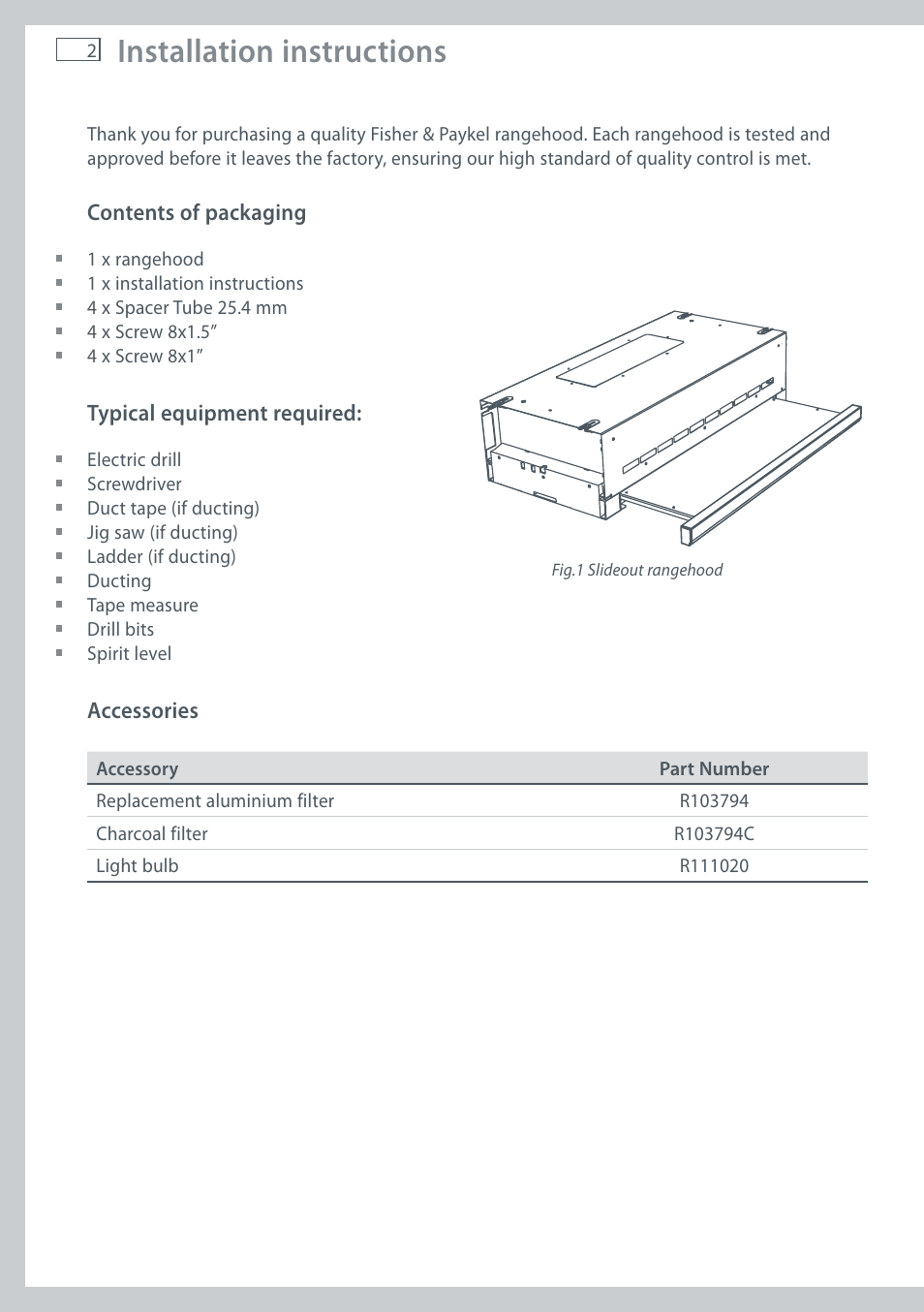 Installation instructions | Fisher & Paykel HS60CSW1 User Manual | Page 4 / 12