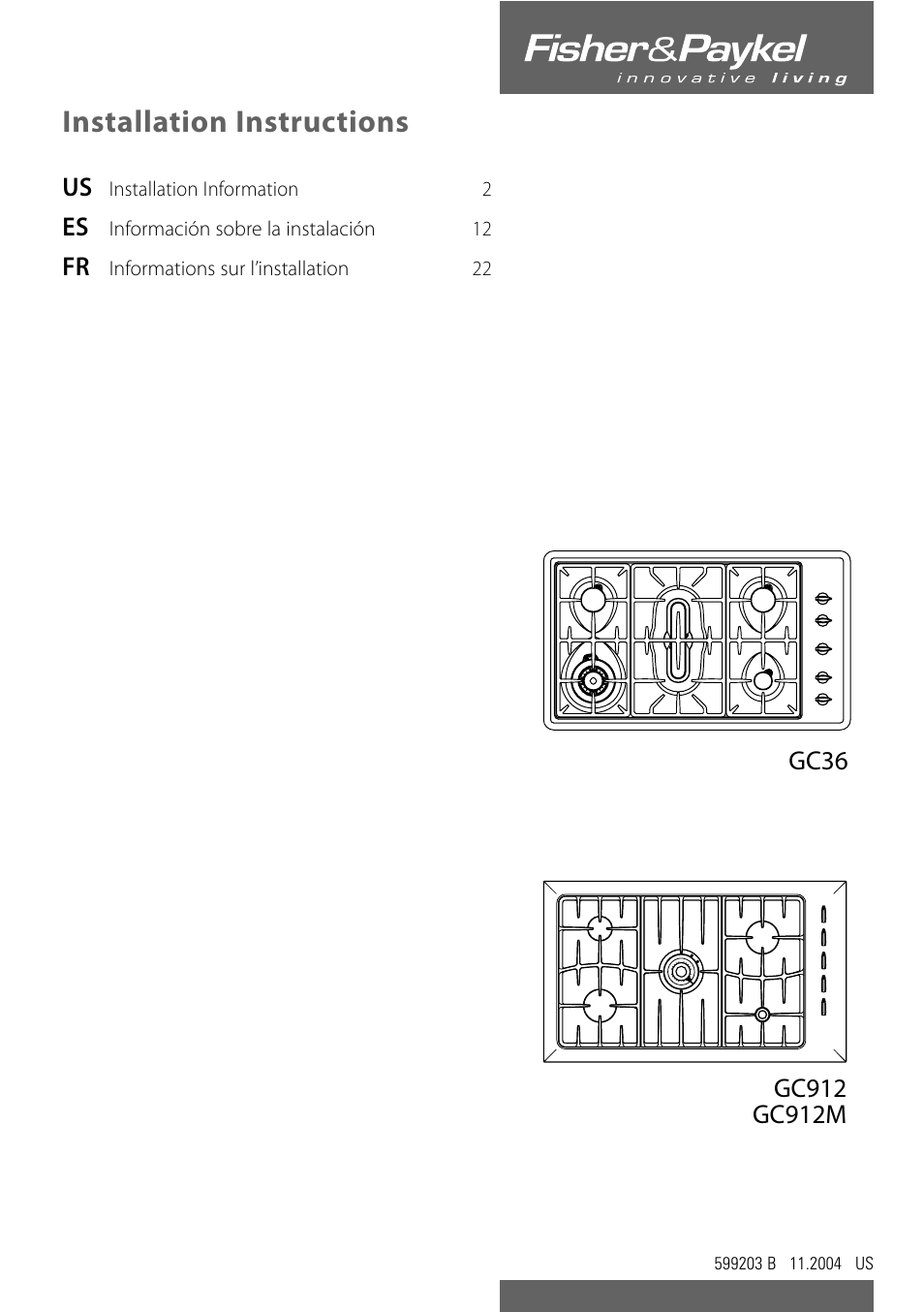 Fisher & Paykel GC36 User Manual | 32 pages