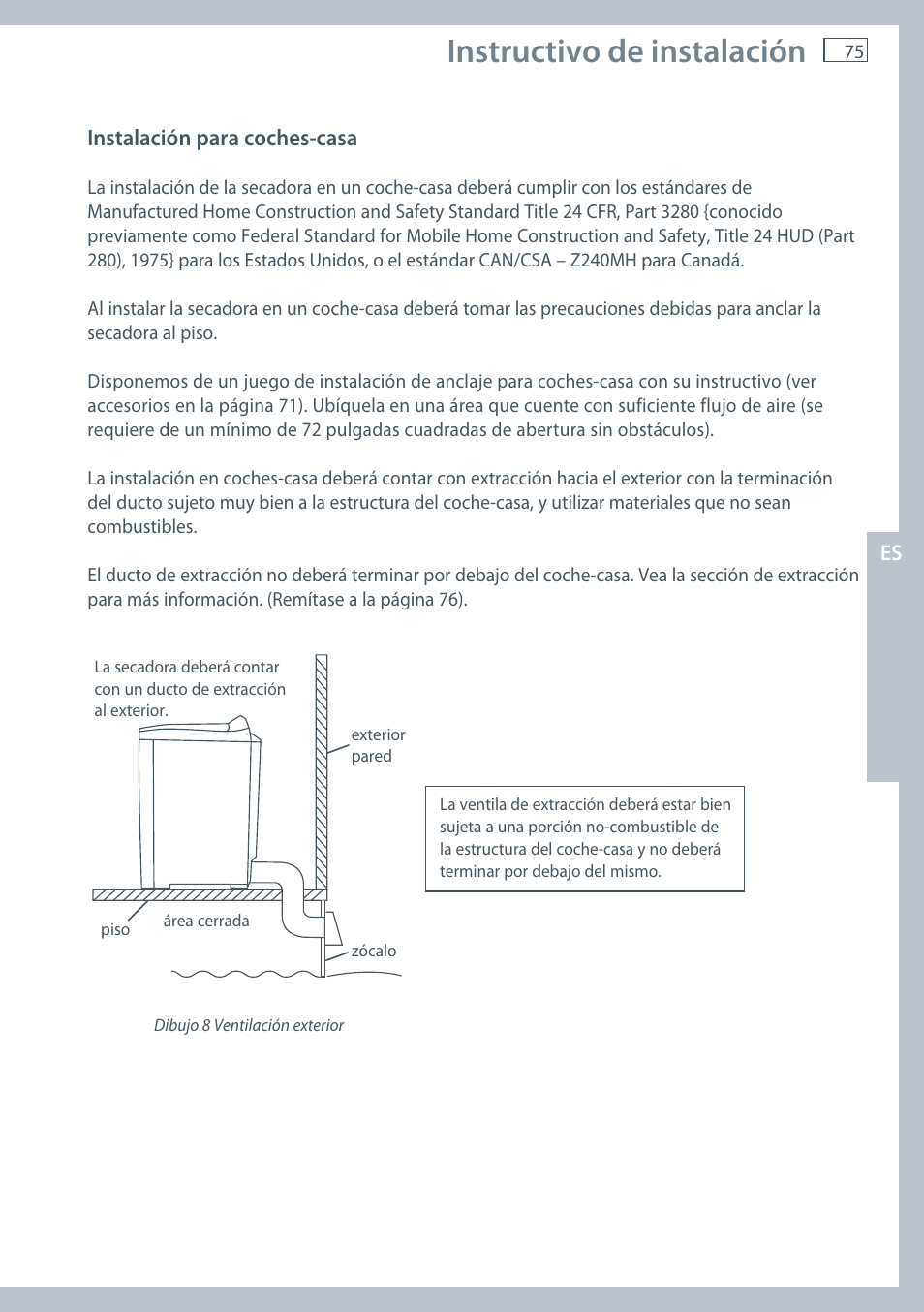 Instructivo de instalación | Fisher & Paykel AeroSmart DG62T27C User Manual | Page 77 / 124