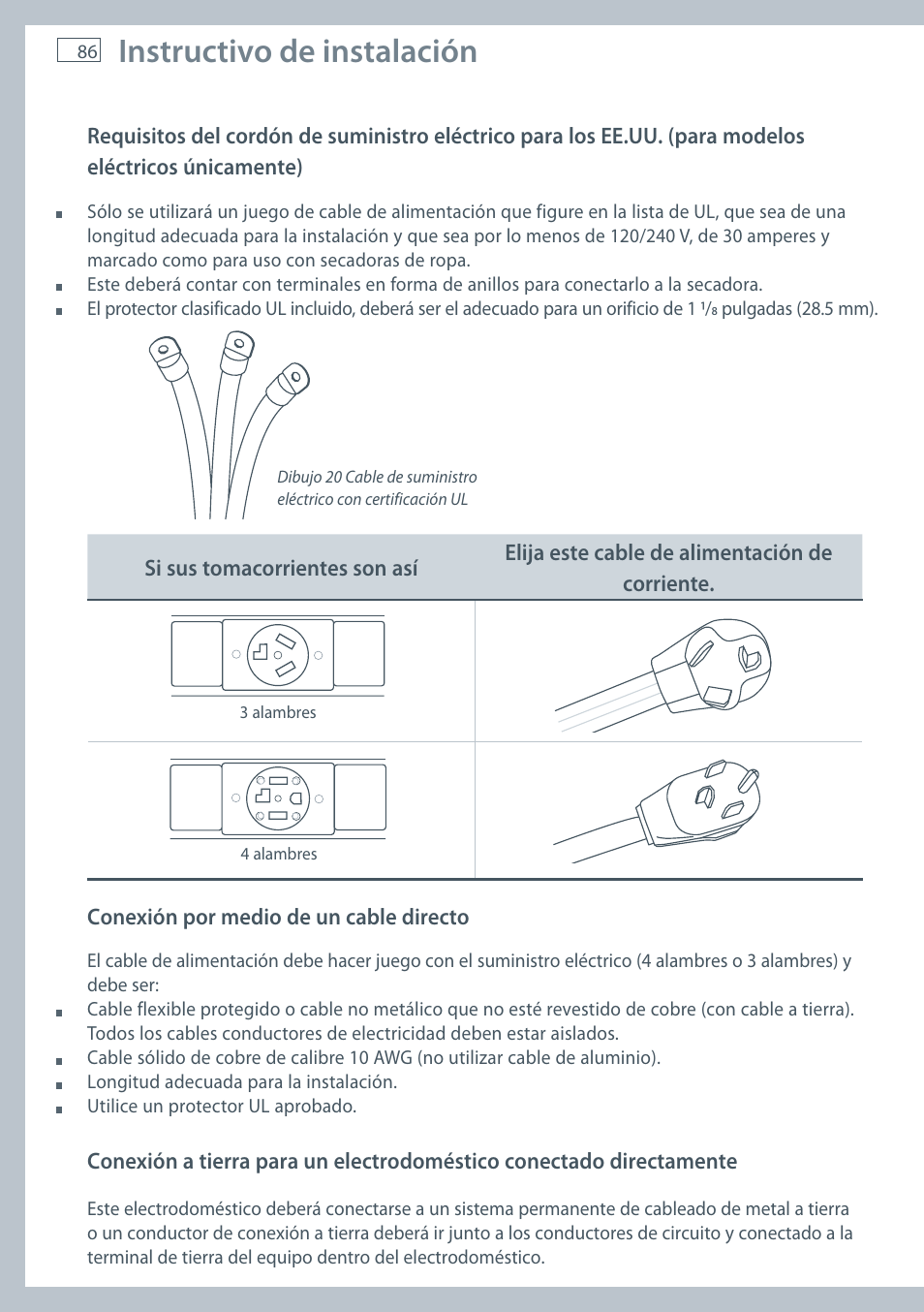 Instructivo de instalación | Fisher & Paykel AeroSmart DG62T27C User Manual | Page 88 / 124