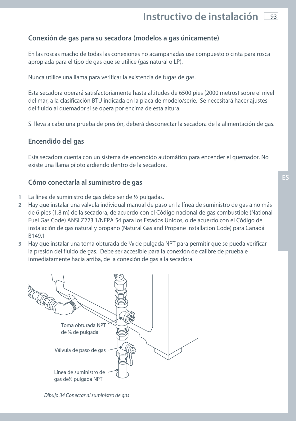 Instructivo de instalación | Fisher & Paykel AeroSmart DG62T27C User Manual | Page 95 / 124