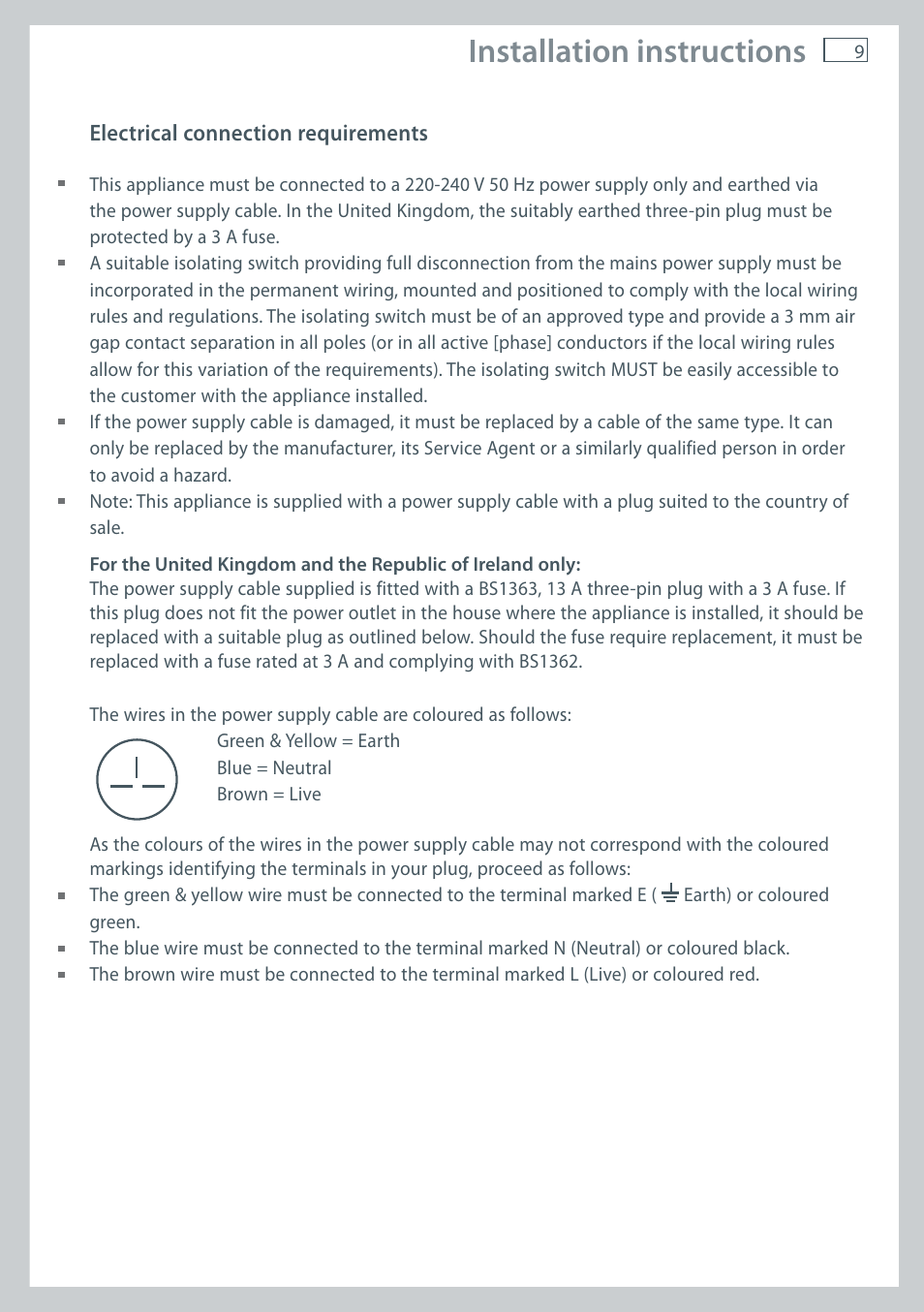 Installation instructions | Fisher & Paykel CG905 User Manual | Page 11 / 36