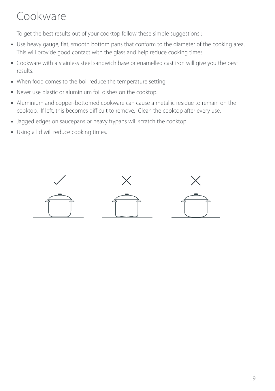 Cookware | Fisher & Paykel CT280 User Manual | Page 11 / 20