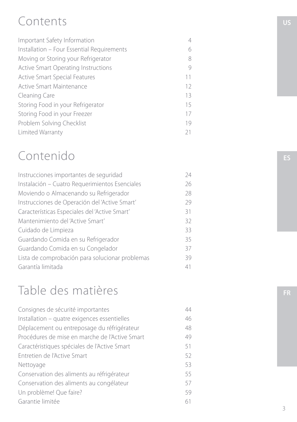 Fisher & Paykel ActiveSmart User Manual | Page 3 / 64