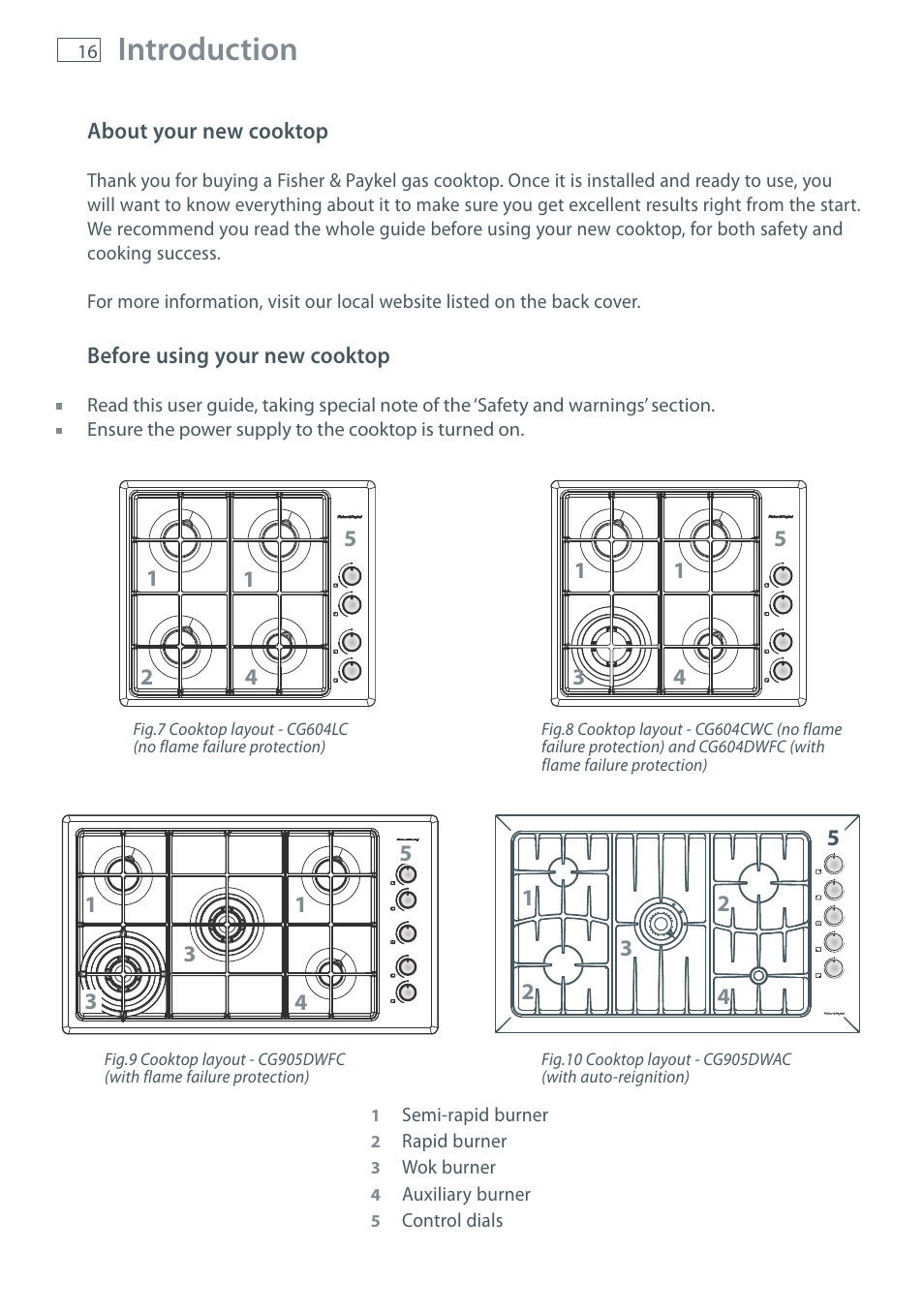 Introduction | Fisher & Paykel CG905 User Manual | Page 18 / 36