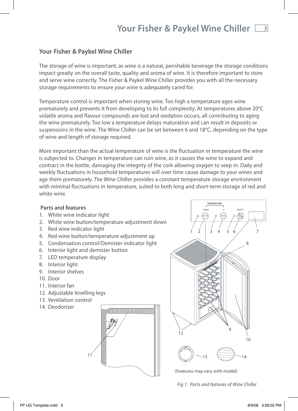 Your fisher & paykel wine chiller | Fisher & Paykel RF51RCWX1 User Manual | Page 5 / 16