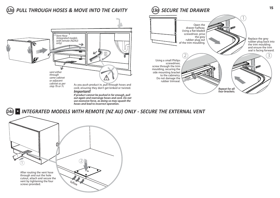 12a 13a | Fisher & Paykel DD60S 7 User Manual | Page 15 / 23