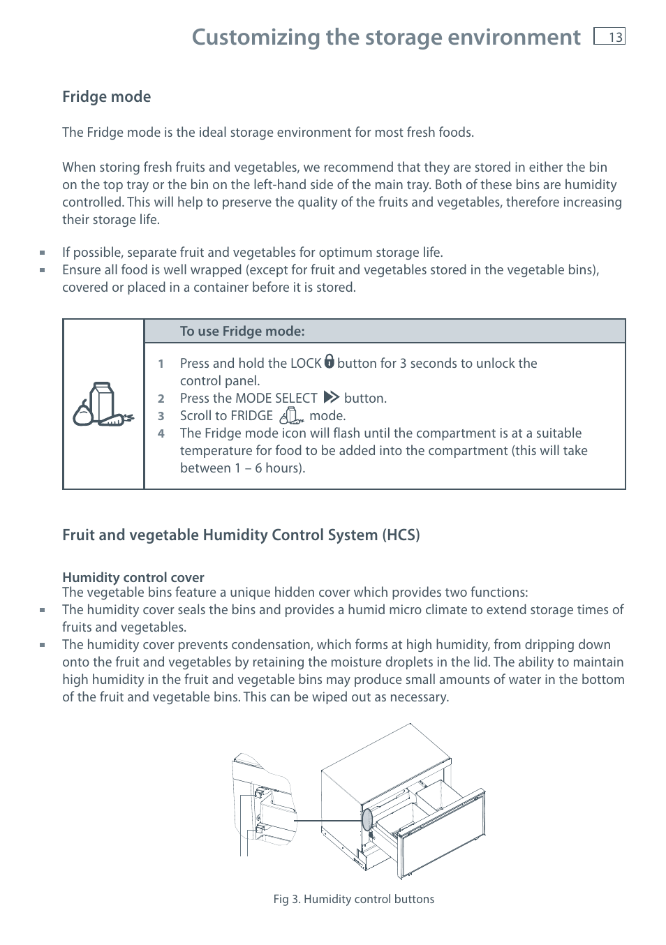 Customizing the storage environment | Fisher & Paykel CoolDrawer RB36S User Manual | Page 15 / 56