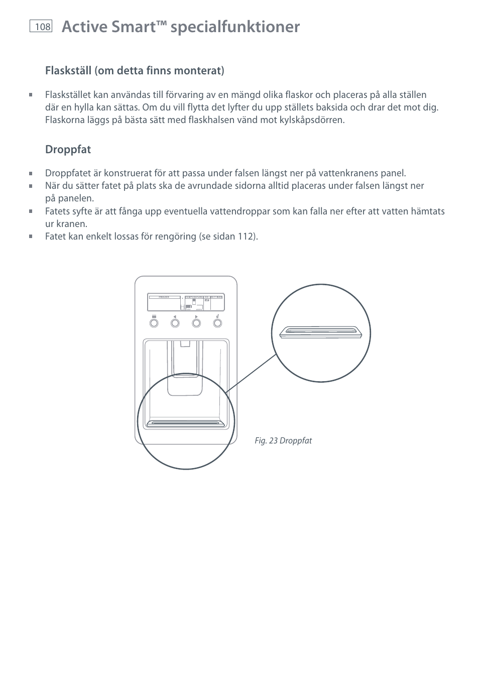 Active smart™ specialfunktioner | Fisher & Paykel E442B User Manual | Page 110 / 384