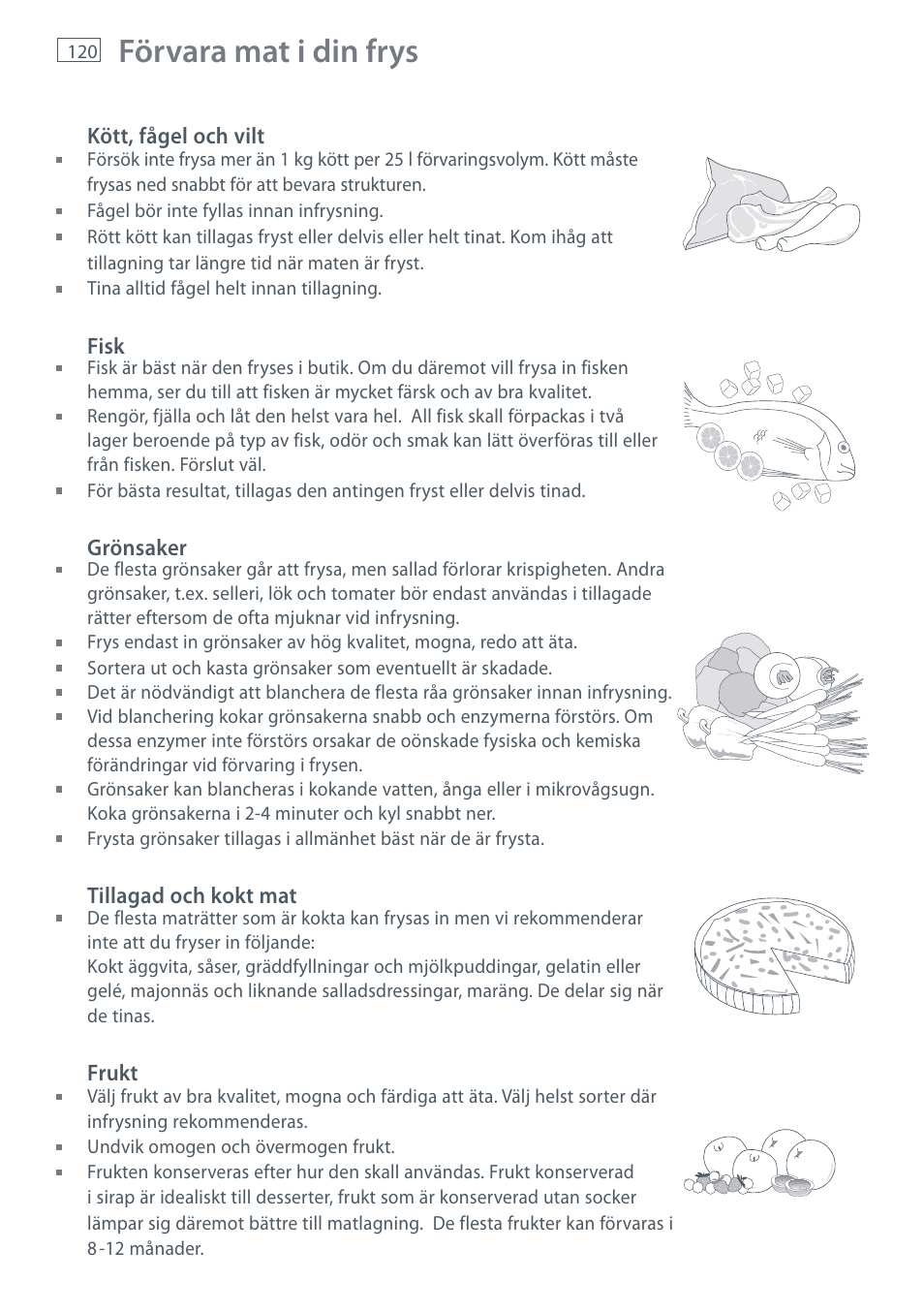 Förvara mat i din frys | Fisher & Paykel E442B User Manual | Page 122 / 384