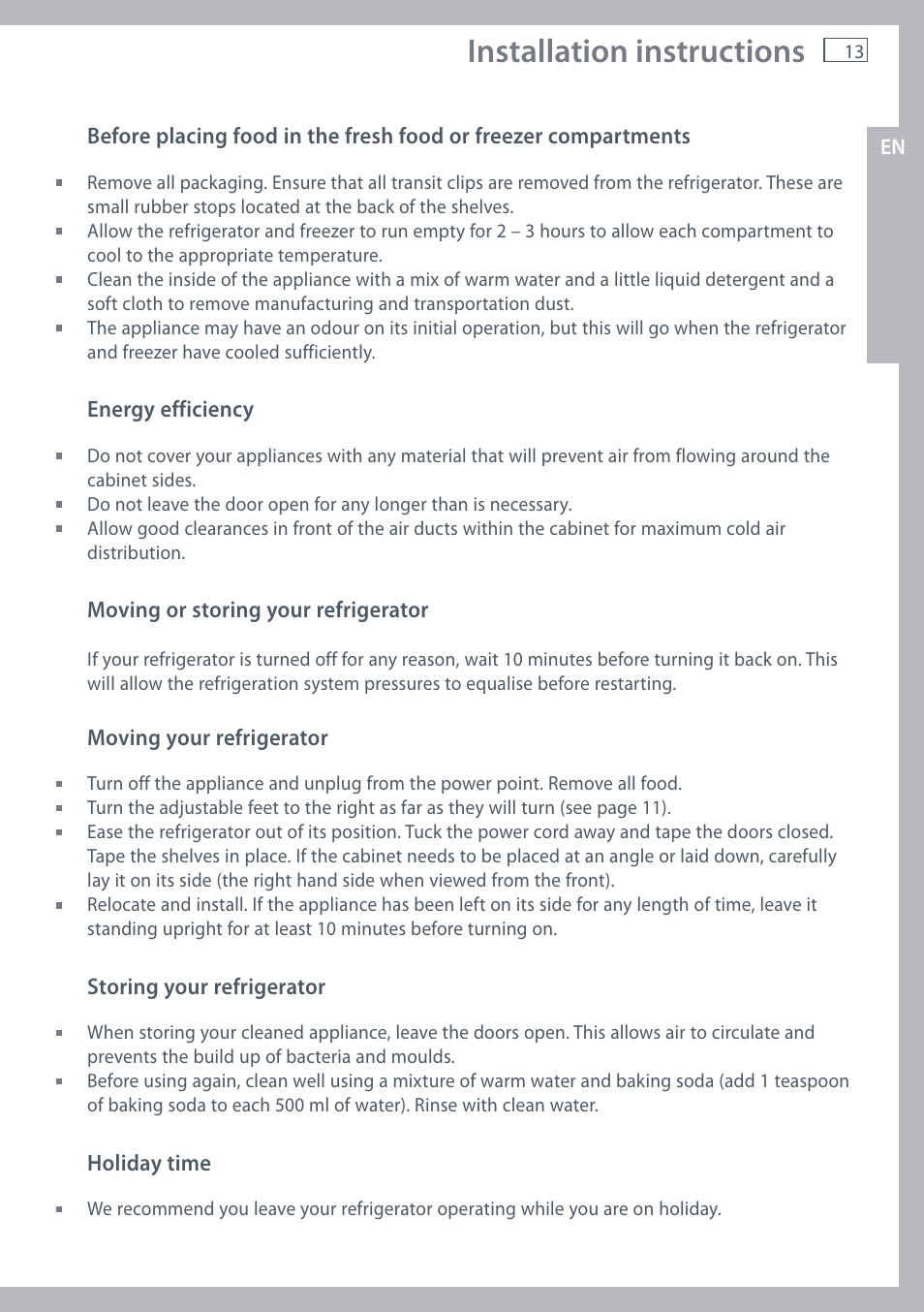 Installation instructions | Fisher & Paykel E442B User Manual | Page 15 / 384