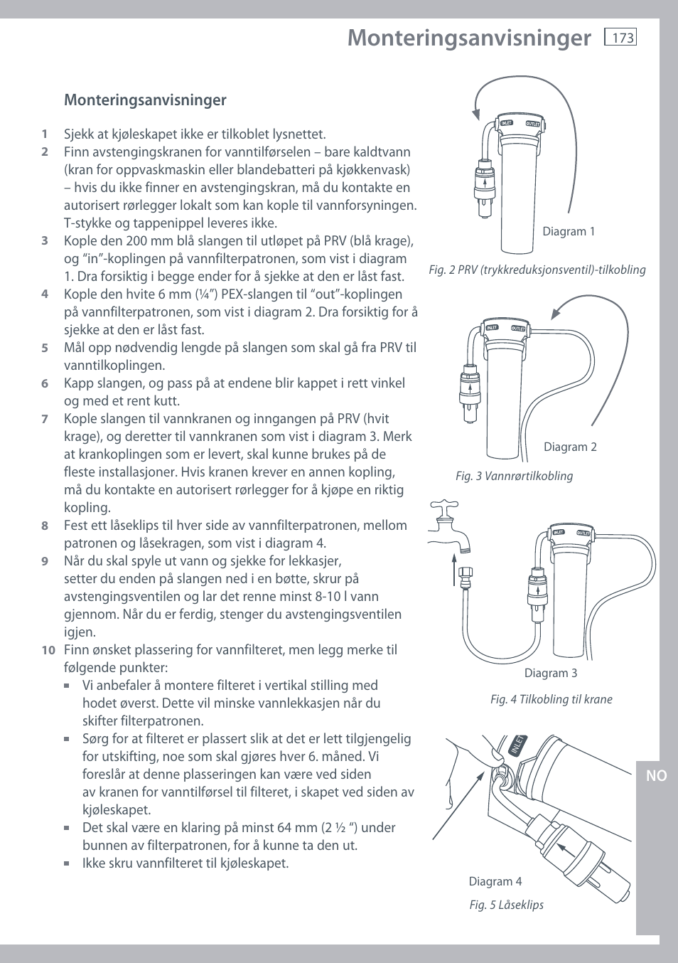 Monteringsanvisninger | Fisher & Paykel E442B User Manual | Page 175 / 384