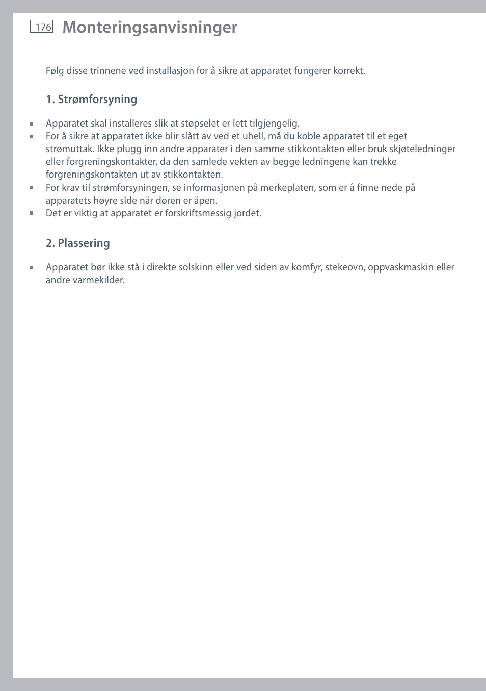 Monteringsanvisninger | Fisher & Paykel E442B User Manual | Page 178 / 384
