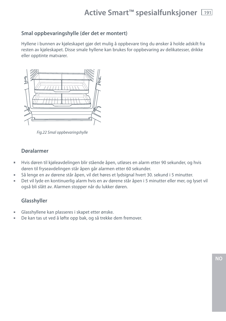 Active smart™ spesialfunksjoner | Fisher & Paykel E442B User Manual | Page 193 / 384