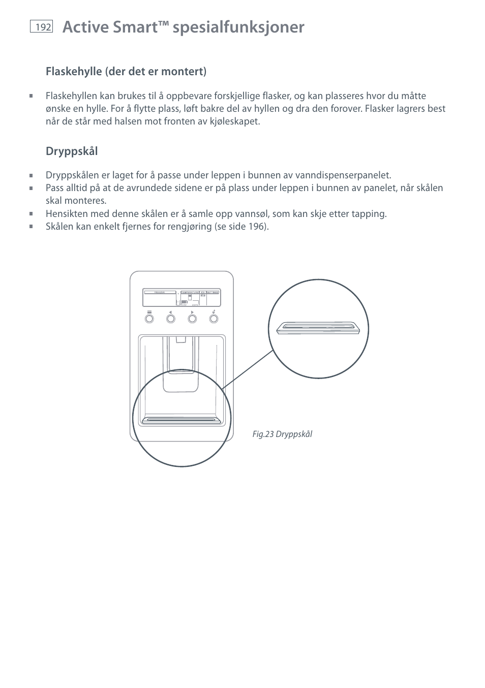 Active smart™ spesialfunksjoner | Fisher & Paykel E442B User Manual | Page 194 / 384