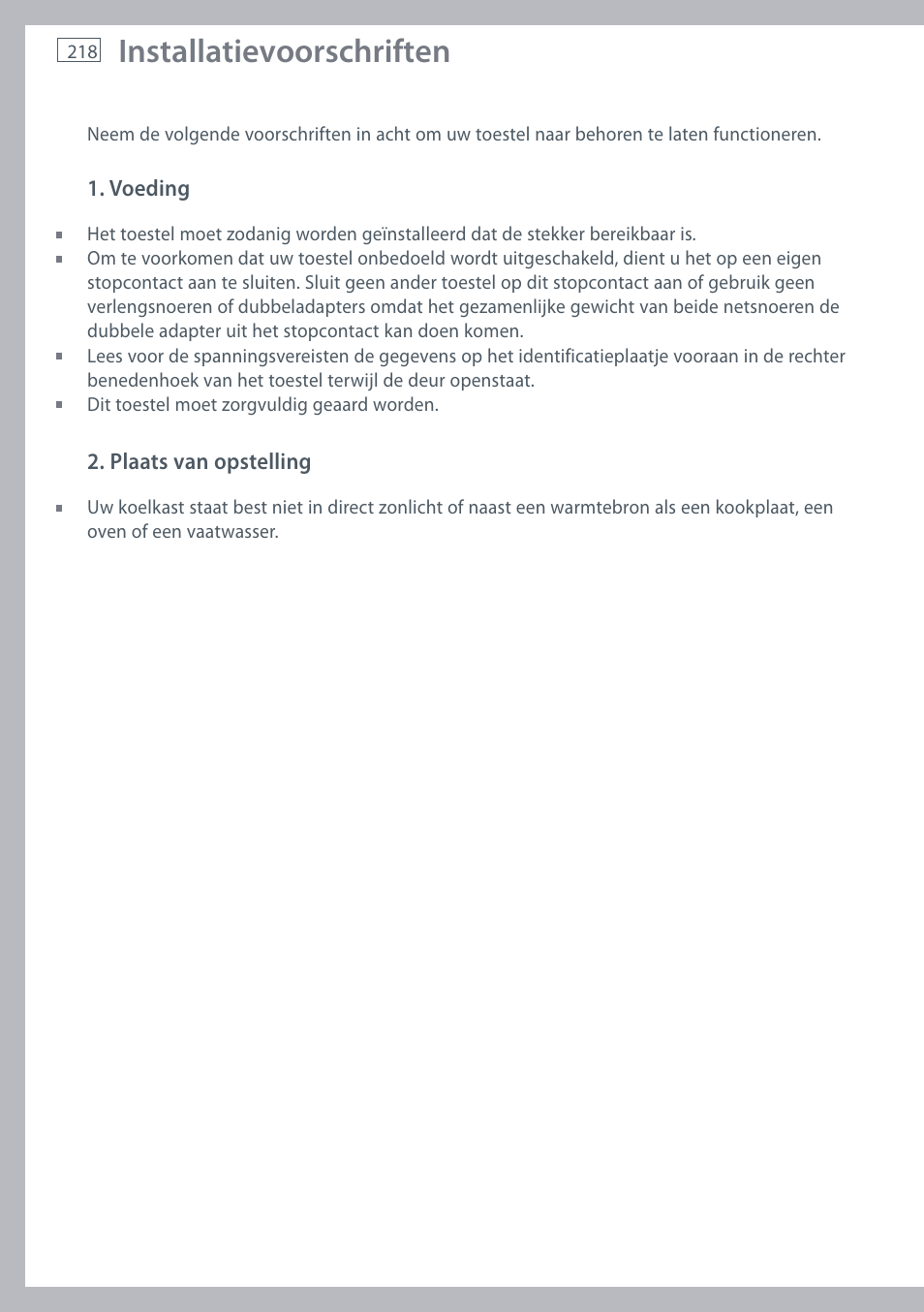 Installatievoorschriften | Fisher & Paykel E442B User Manual | Page 220 / 384