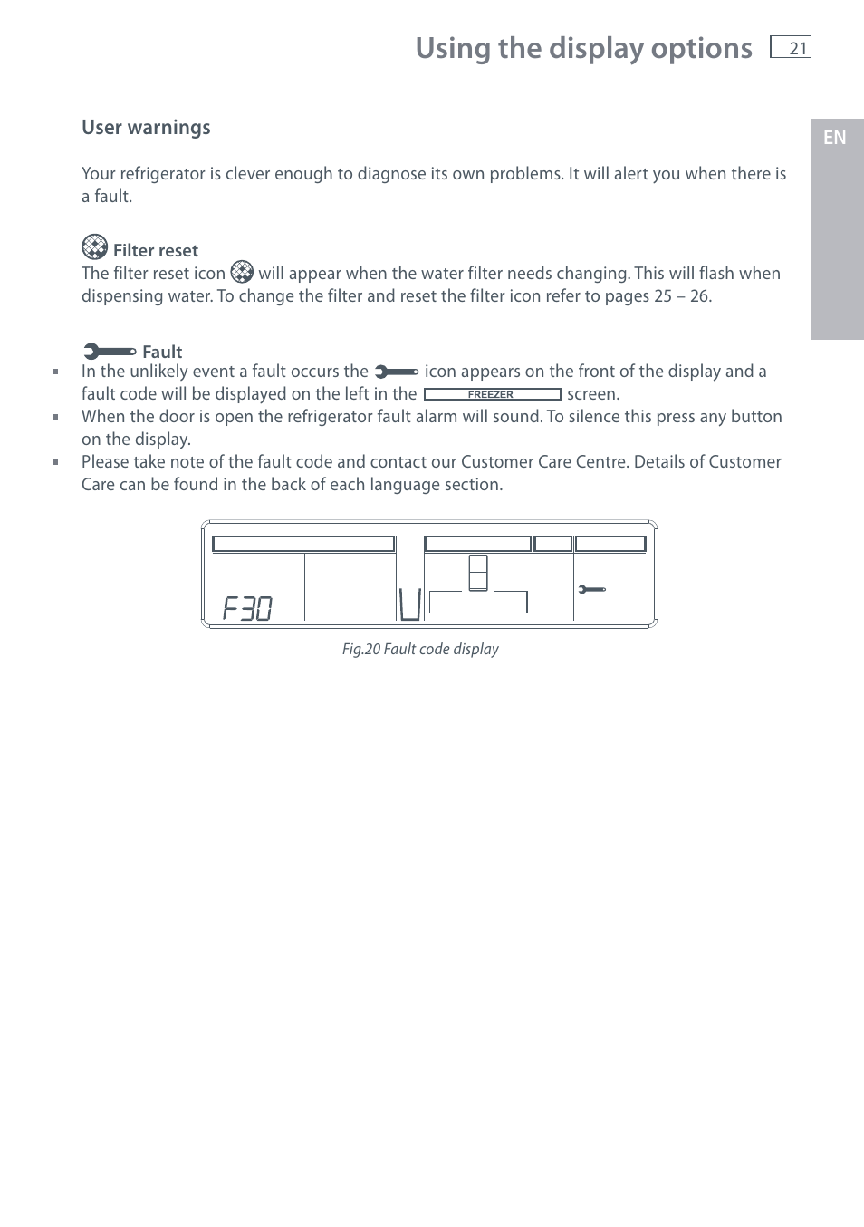 Using the display options | Fisher & Paykel E442B User Manual | Page 23 / 384