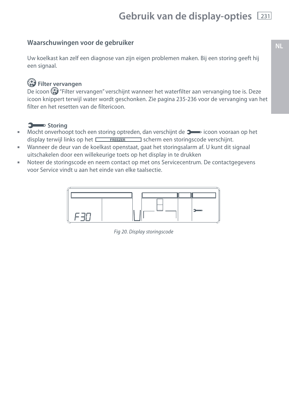 Gebruik van de display-opties | Fisher & Paykel E442B User Manual | Page 233 / 384