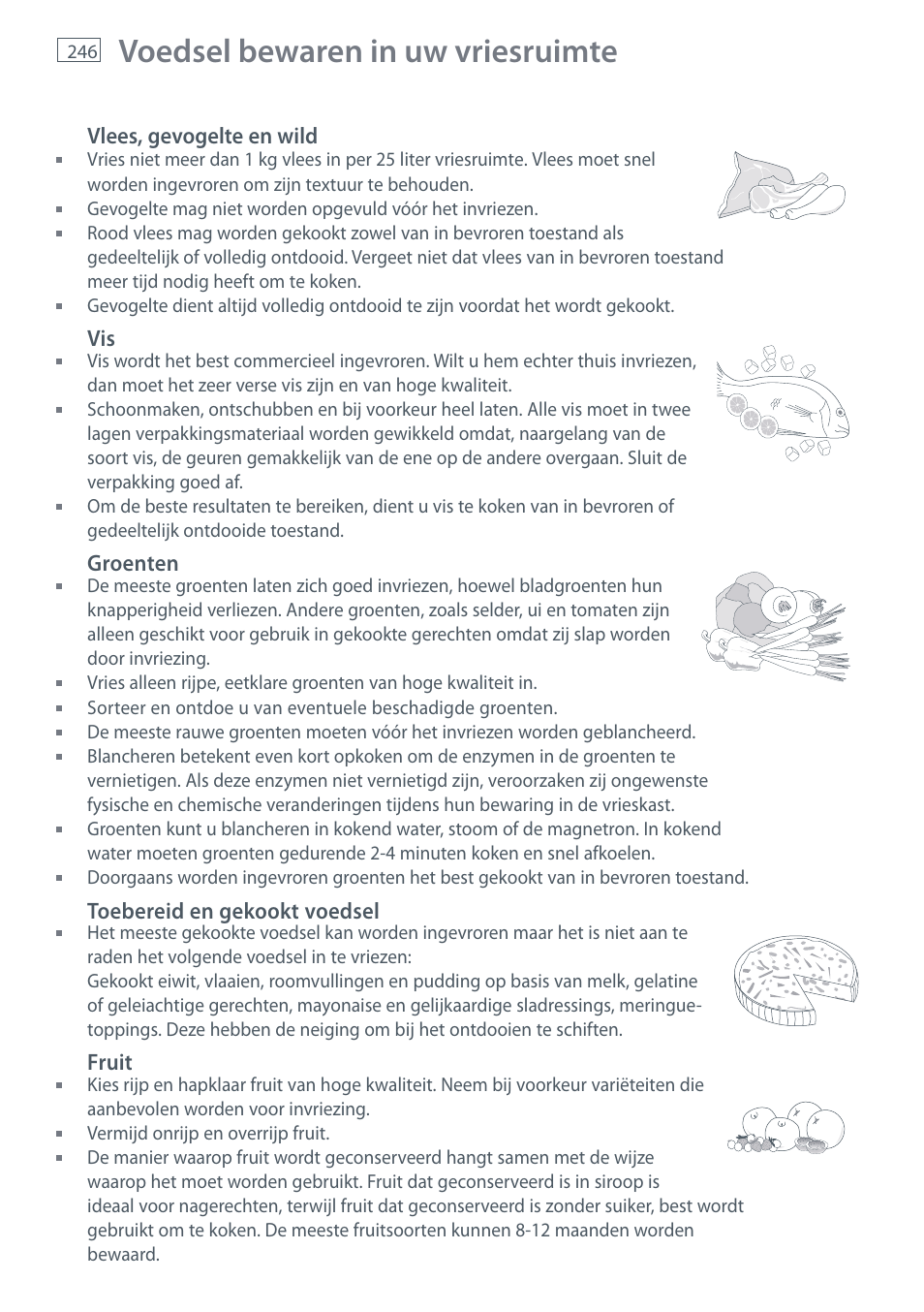 Voedsel bewaren in uw vriesruimte | Fisher & Paykel E442B User Manual | Page 248 / 384