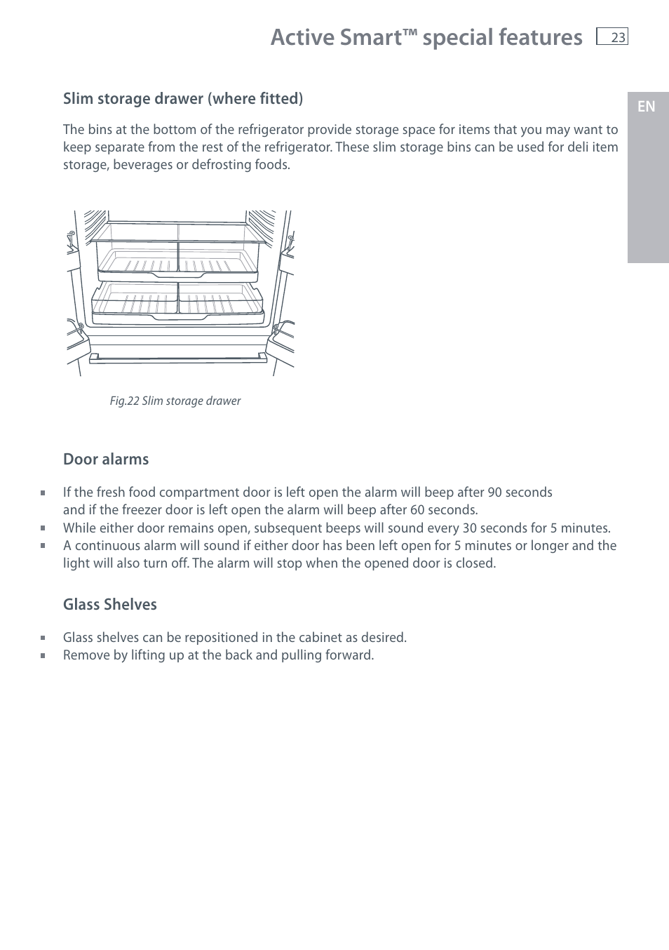 Active smart™ special features | Fisher & Paykel E442B User Manual | Page 25 / 384