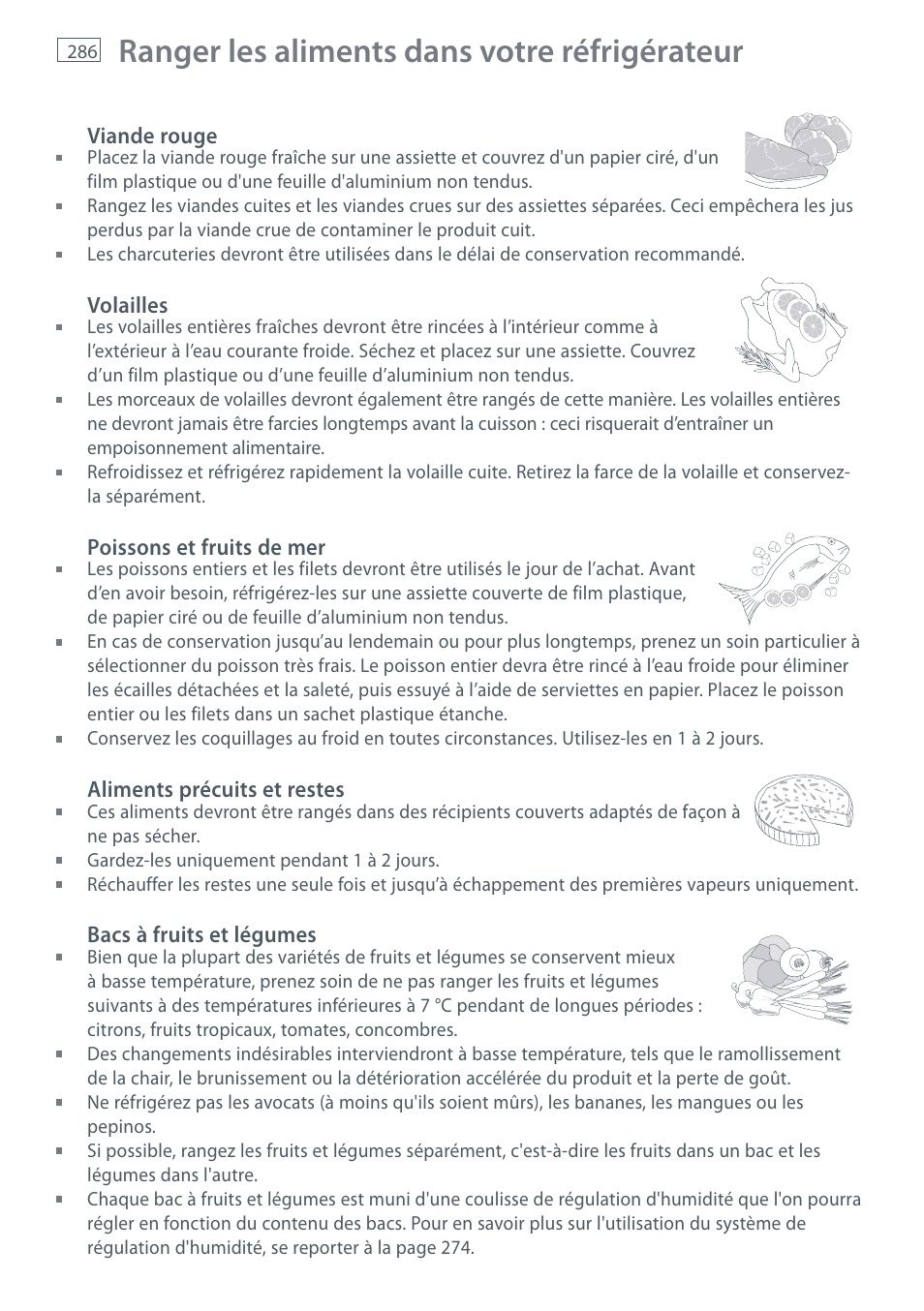 Ranger les aliments dans votre réfrigérateur | Fisher & Paykel E442B User Manual | Page 288 / 384