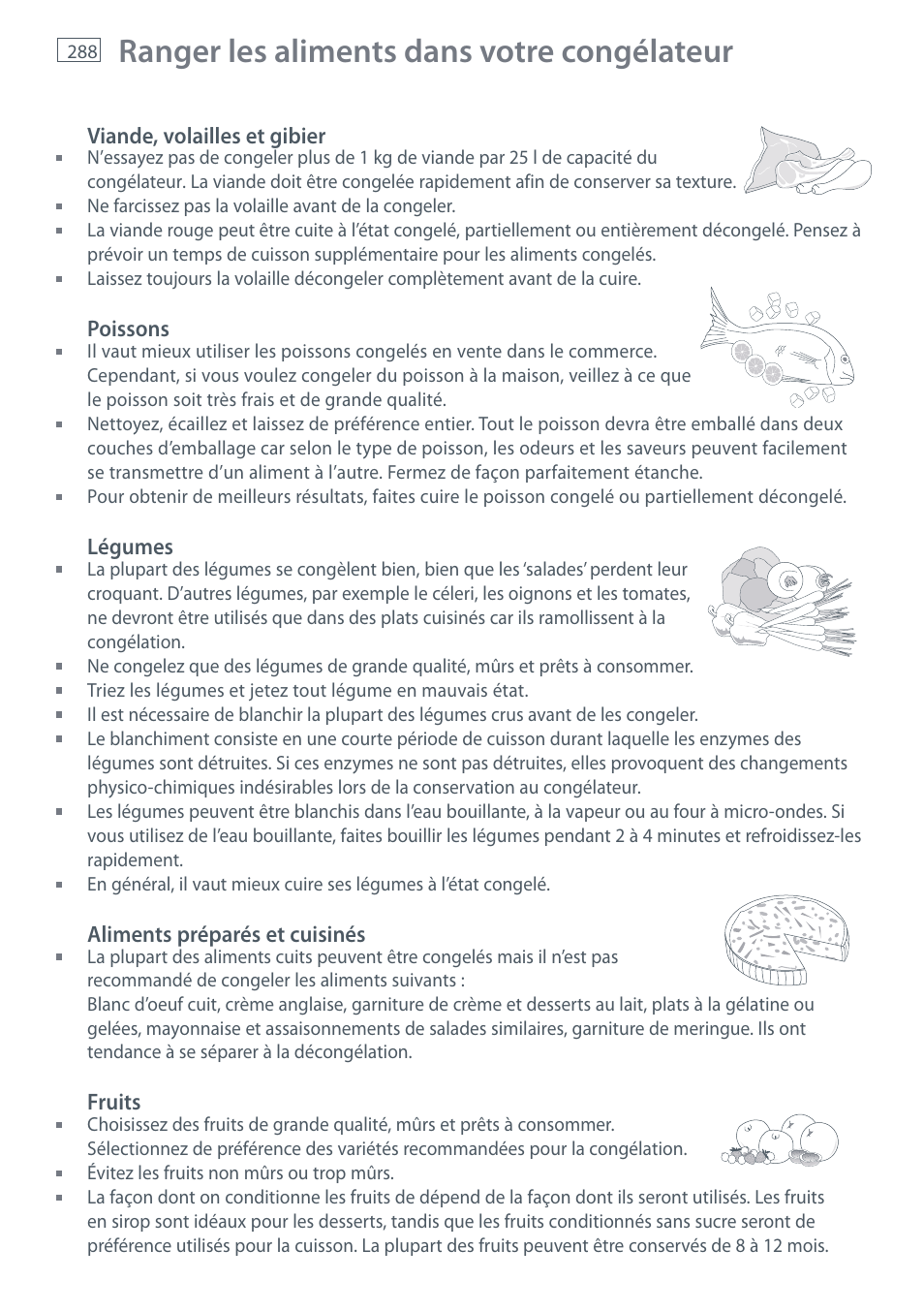 Ranger les aliments dans votre congélateur | Fisher & Paykel E442B User Manual | Page 290 / 384