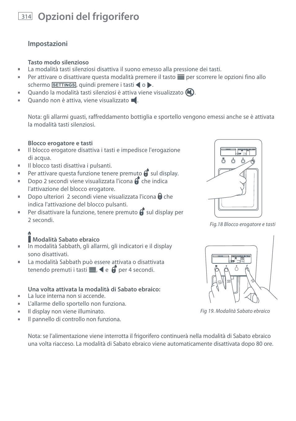 Opzioni del frigorifero | Fisher & Paykel E442B User Manual | Page 316 / 384