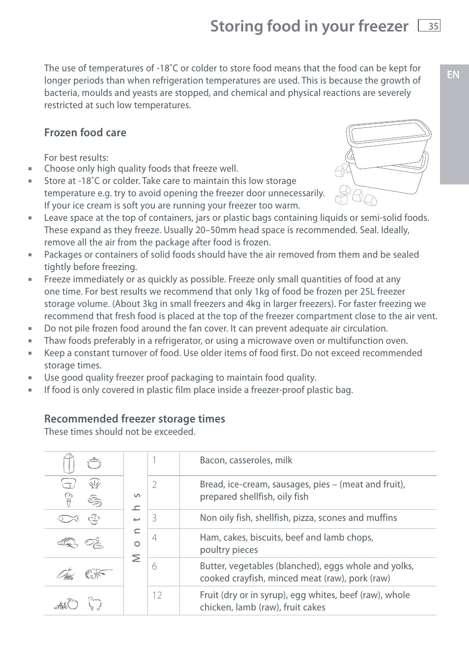 Storing food in your freezer | Fisher & Paykel E442B User Manual | Page 37 / 384